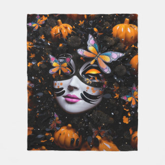 Cobertor De Velo 3d glitter witch pumpkins butterflies