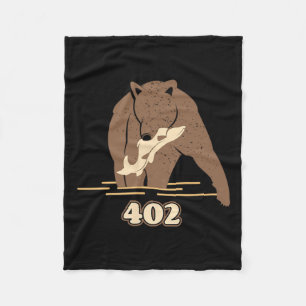 Cobertor De Velo 402 Fat Brown Grizzly, Urso de Pesca, outubro