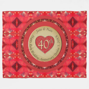 Cobertor De Velo 40 anos Ruby Fleece Blanket
