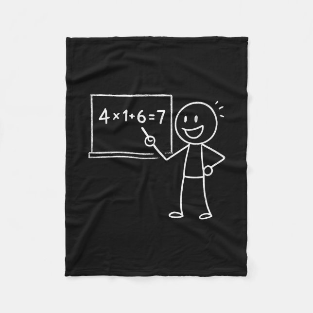 Cobertor De Velo 41 67 Meme 41 67 Engraçado Professor de Matemática (Frente)