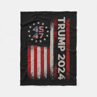 Cobertor De Velo 45 47 Donald Trump 2024 American Flag 2024 Eleição