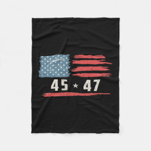 Cobertor De Velo 45 47 Presidente Trump Vintage American Flag 2025 