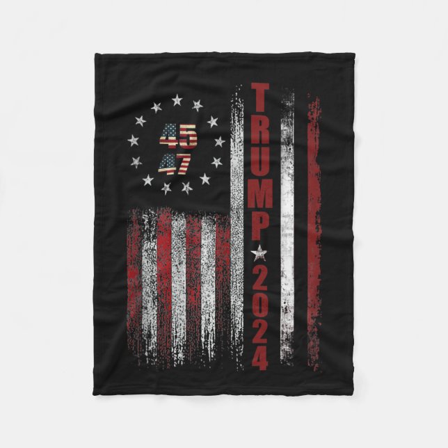 Cobertor De Velo 47 Trump 2024 American Flag 1 (Frente)