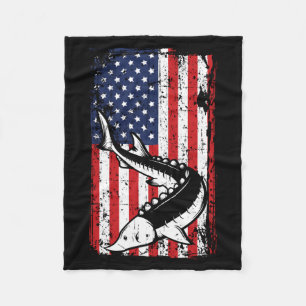 Cobertor De Velo 4 De Julho Bandeira Americana Pesca De Esturjão Pa