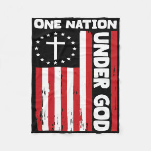 Cobertor De Velo 4 De Julho Bandeira Cristã Patriótica One Nation U