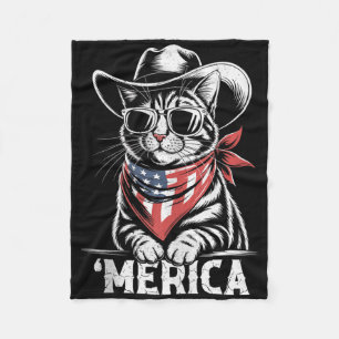 Cobertor De Velo 4 De Julho Cat Cowboy Merica Kitten Patriot Boys