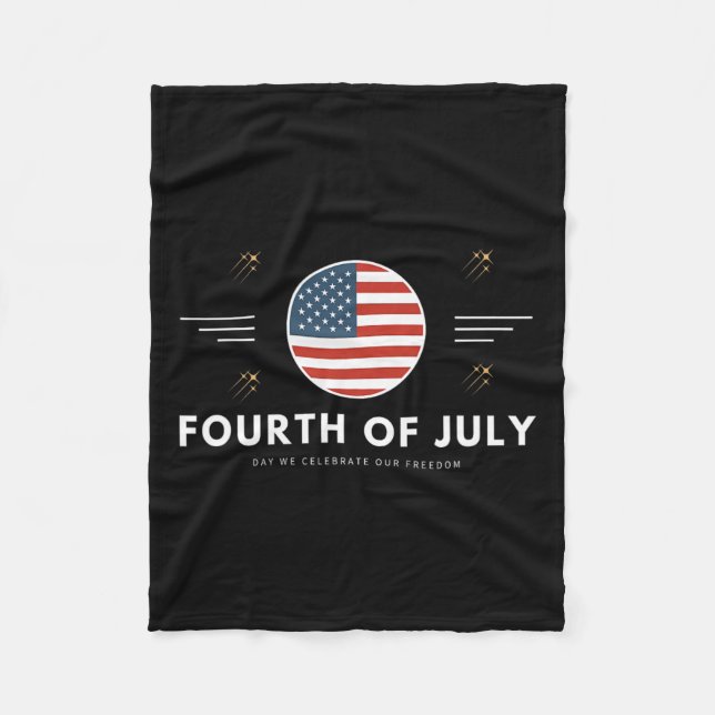 Cobertor De Velo 4 De Julho De Bandeira Americana (Frente)