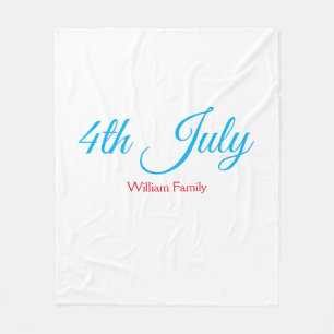Cobertor De Velo 4 de julho dia da independência adicionar nome tex