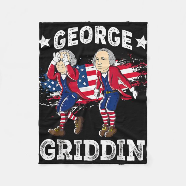 Cobertor De Velo 4 de Julho George Washington Griddy George Griddi (Frente)