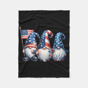 Cobertor De Velo 4 De Julho Gnomos Bandeira Dos EUA Patriota Indepe