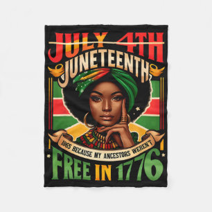 Cobertor De Velo 4 de Julho Juneteenth 1865 Porque Meus Ancestrais