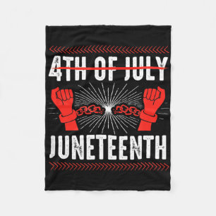 Cobertor De Velo 4 de julho juneteenth dia da independência preto