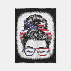 Cobertor De Velo 4 De Julho Mensageiro Americano Bandeira Patriótic