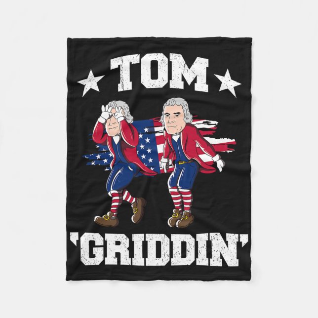 Cobertor De Velo 4 De Julho Thomas Jefferson Griddy Tom Griddin (Frente)