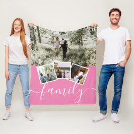 Cobertor De Velo 4 Família de Colagem de Fotografias Personalizada