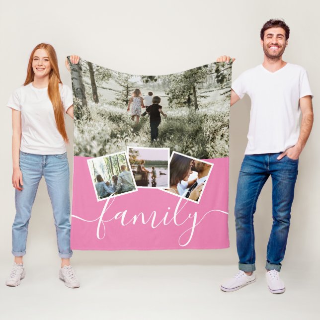 Cobertor De Velo 4 Família de Colagem de Fotografias Personalizada (In Situ)