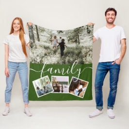 Cobertor De Velo 4 Família de Colagem de Fotografias Personalizada