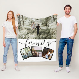 Cobertor De Velo 4 Família de Colagem de Fotografias Personalizada
