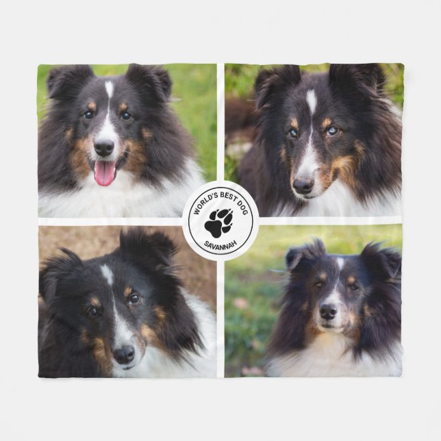 Cobertor De Velo 4 Modelo e texto personalizados da Colagem de Foto (Frente (Horizontal))