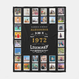 Cobertor De Velo 50º Aniversário Colagem de Fotos Pai