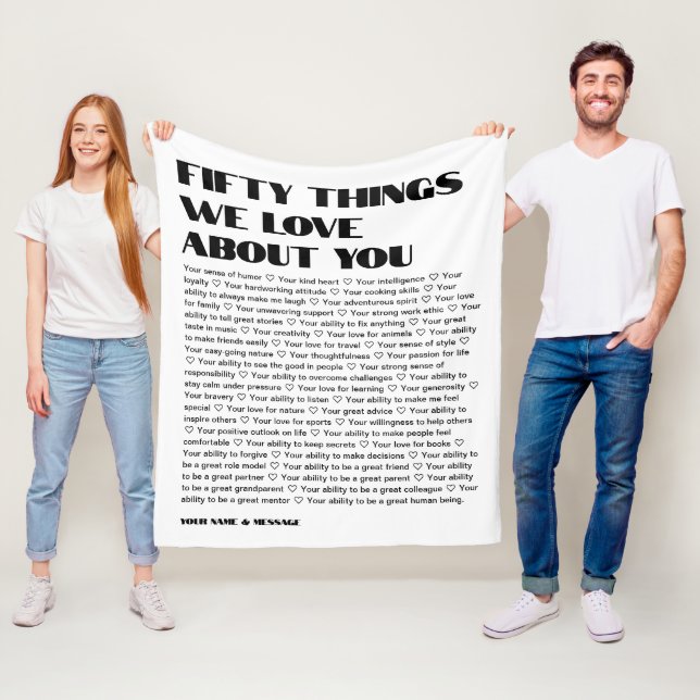 Cobertor De Velo 50 coisas que amamos sobre você modelo Aniversário (In Situ)