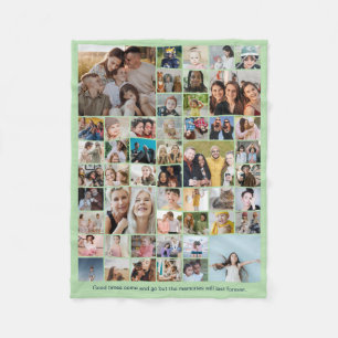 Cobertor De Velo 50 Fotos Colagem de Fotos Cor Personalizada Verde 