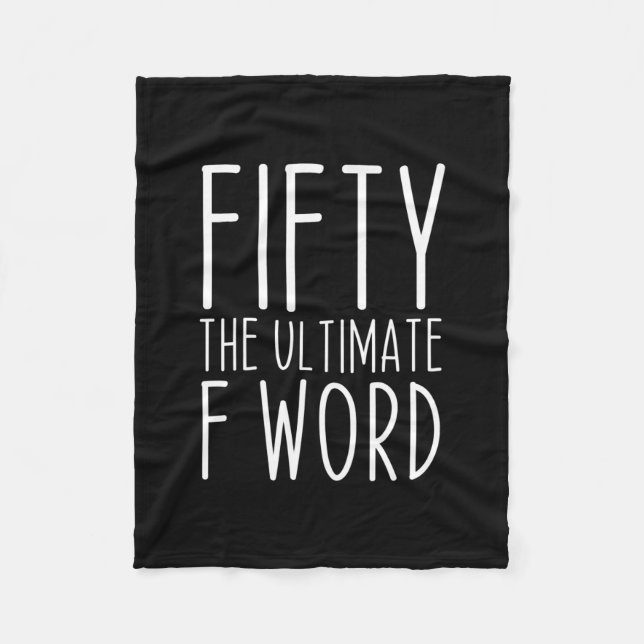 Cobertor De Velo 50 O último aniversário da palavra 50º aniversário (Frente)