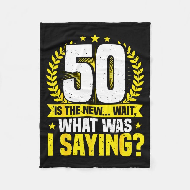 Cobertor De Velo 50th Birthday, 50 Is The New... Funny 50 Years Old (Frente)