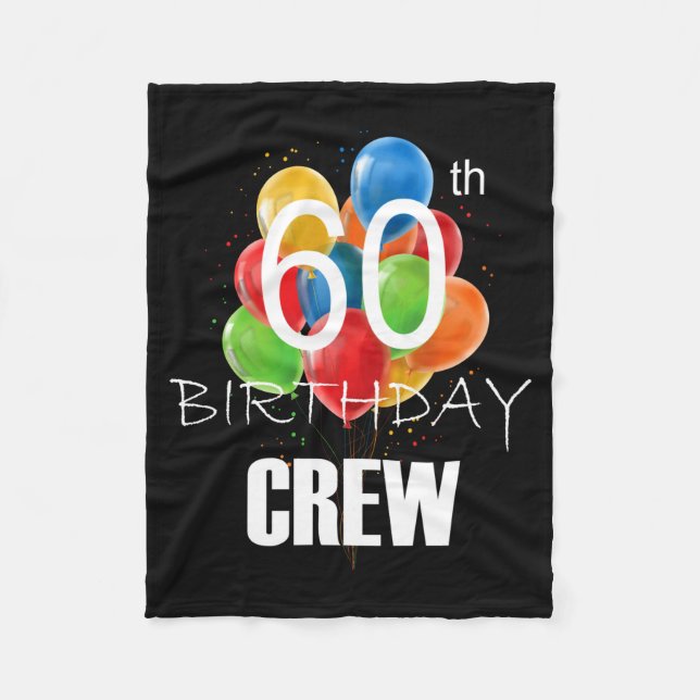 Cobertor De Velo 60th Birthday Crew 60 Party Crew Group Women  (Frente)