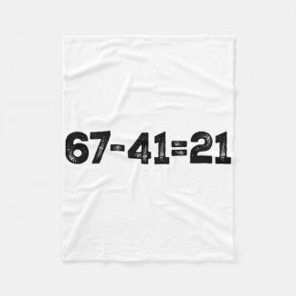 Cobertor De Velo 67-41=21 Meme de Matemática Divertido Gíria Gen Al