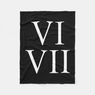 Cobertor De Velo 67 Algarismos Romanos Vi Vii Engraçado Seis Sete M