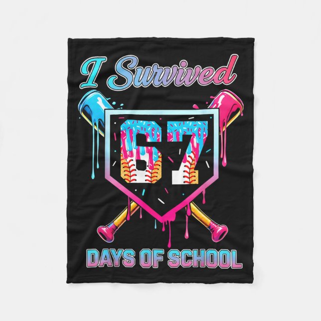 Cobertor De Velo 67 Baseball Ice Cream Drip Six Seven Meme Teachers (Frente)