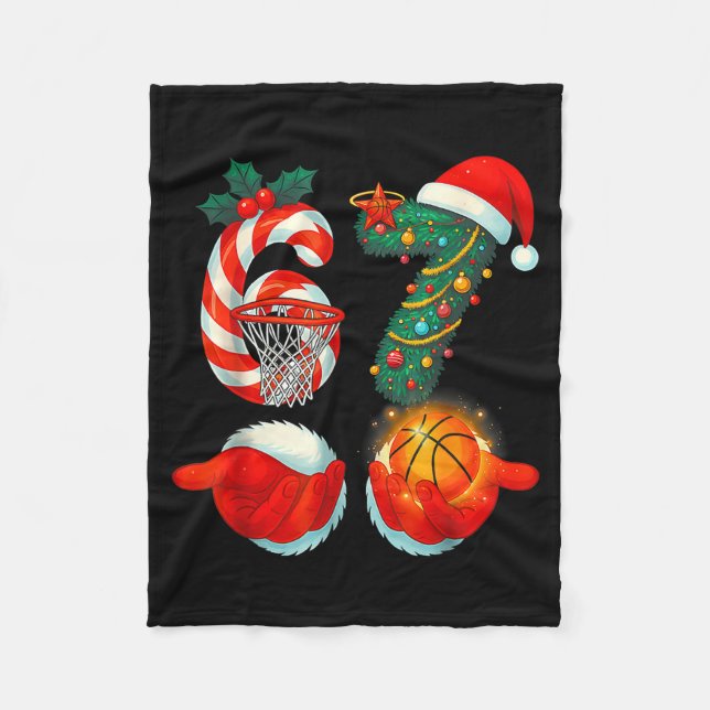 Cobertor De Velo 67 Basketball Santa Six Seven Meme Christmas Srt M (Frente)