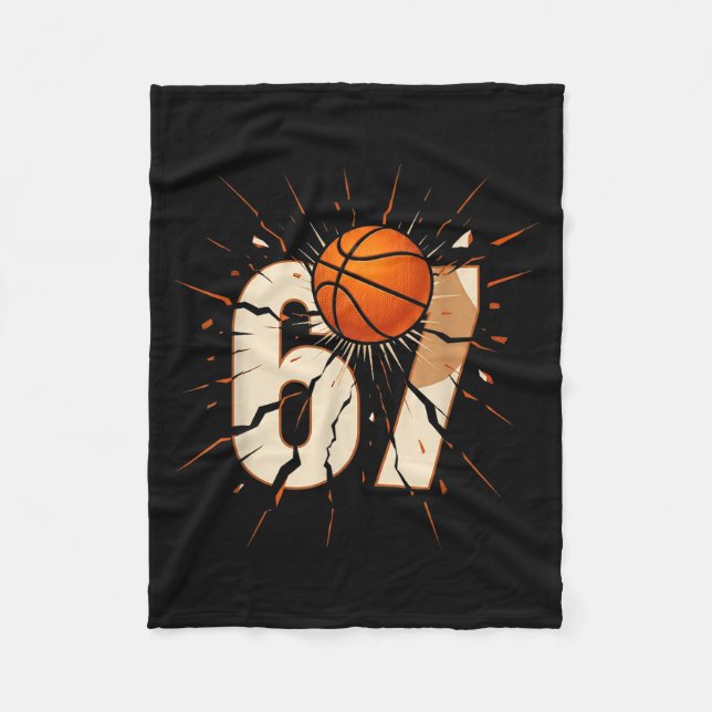 Cobertor De Velo 67 Brainrot Youth Basketball Drip - Funny Kids 67  (Frente)