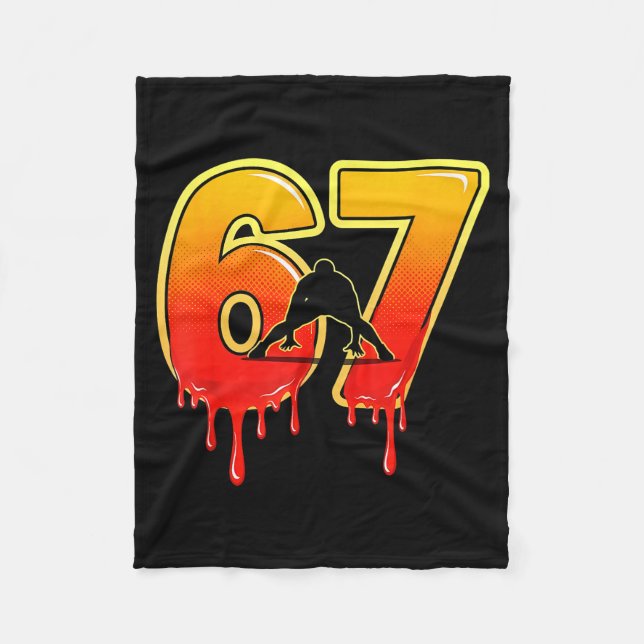 Cobertor De Velo 67 Brainrot Youth Wrestling Drip - Funny Kids 67  (Frente)