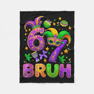 Cobertor De Velo 67 Bruh Máscara de Bobo da Mardi Gras Nova Orleans
