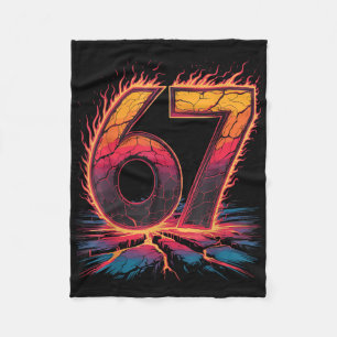 Cobertor De Velo 67 Chama Número Seis Sete Meme 67 Criança