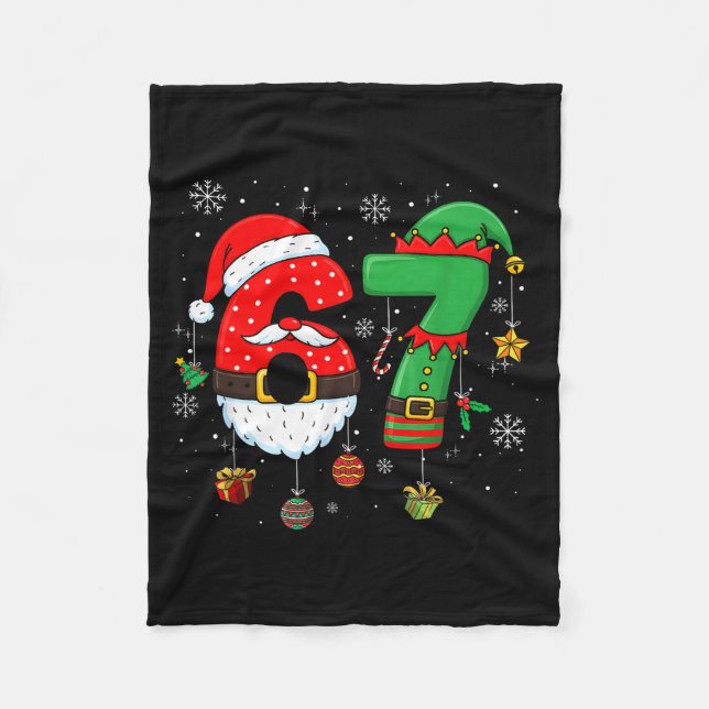 Cobertor De Velo 67 Christmas 6 7 Meme Pajamas Holiday Gen Alpha Sl (Frente)