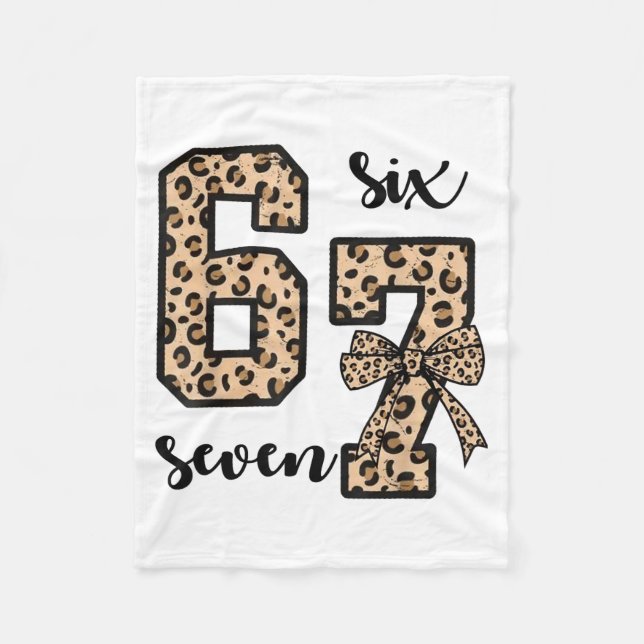 Cobertor De Velo 67 Christmas 6 7 Six Seven Meme 67 Leopard Cheetah (Frente)