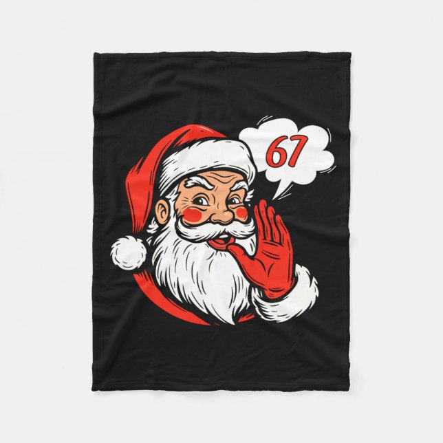 Cobertor De Velo 67 Christmas Funny Six Seven Meme Brainrot Santa C (Frente)