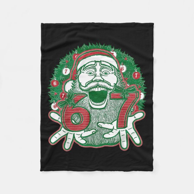 Cobertor De Velo 67 Christmas Funny Six Seven Meme Brainrot Santa C (Frente)