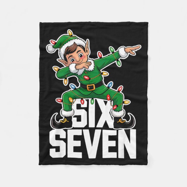 Cobertor De Velo 67 Christmas Six Seven 6 7 Meme Funny Dabbing Elf  (Frente)