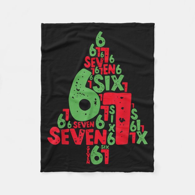 Cobertor De Velo 67 Christmas Tree Holiday Six Seven Meme Brainrot  (Frente)