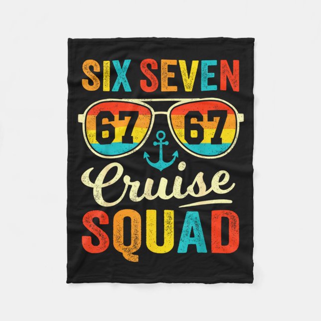 Cobertor De Velo 67 Cruise Squad 2025 Funny Kids Cruise Meme Matchi (Frente)
