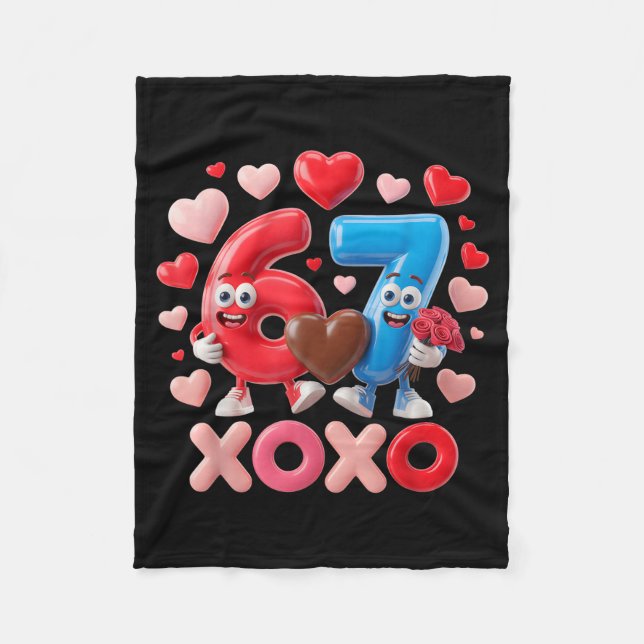 Cobertor De Velo 67 Cute Six Seven Gen Meme Couple Anniversary Vale (Frente)