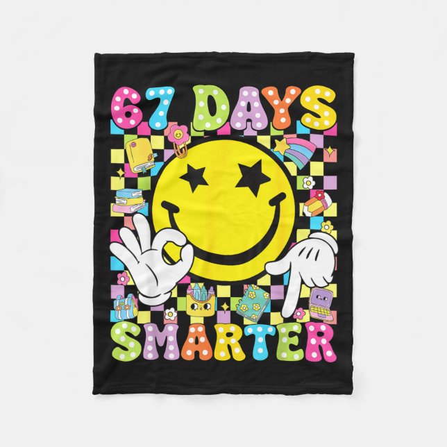 Cobertor De Velo 67 Days Smarter Funny Six Seven 67 Meme Teacher St (Frente)