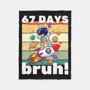 Cobertor De Velo 67 Dias De Escola Bruh Meme Divertido Crianças Dab