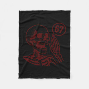 Cobertor De Velo 67 Esqueleto de Halloween Seis Sete Meme Brainrot