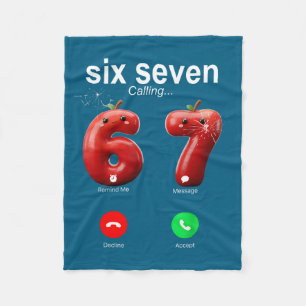 Cobertor De Velo 67 Está Ligando Meme Divertido 67 Aceita Seis Sete