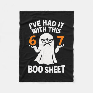 Cobertor De Velo 67 Fantasia de Halloween Meme 6 7 Folha de Boo Div
